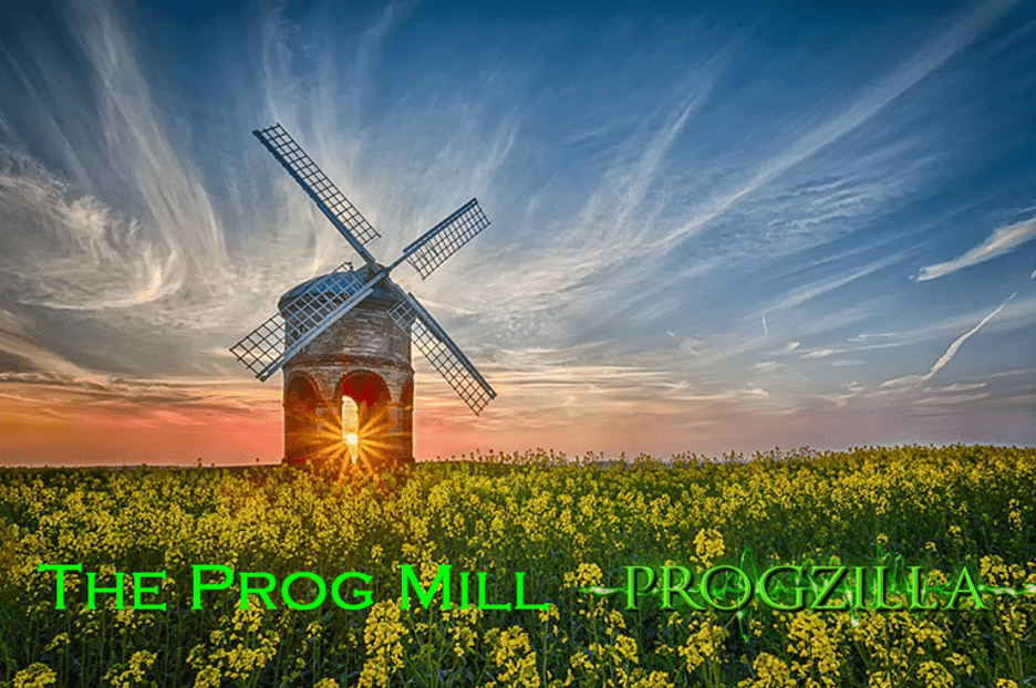 Windmill in a field of yellow flowers - The Prog Mill